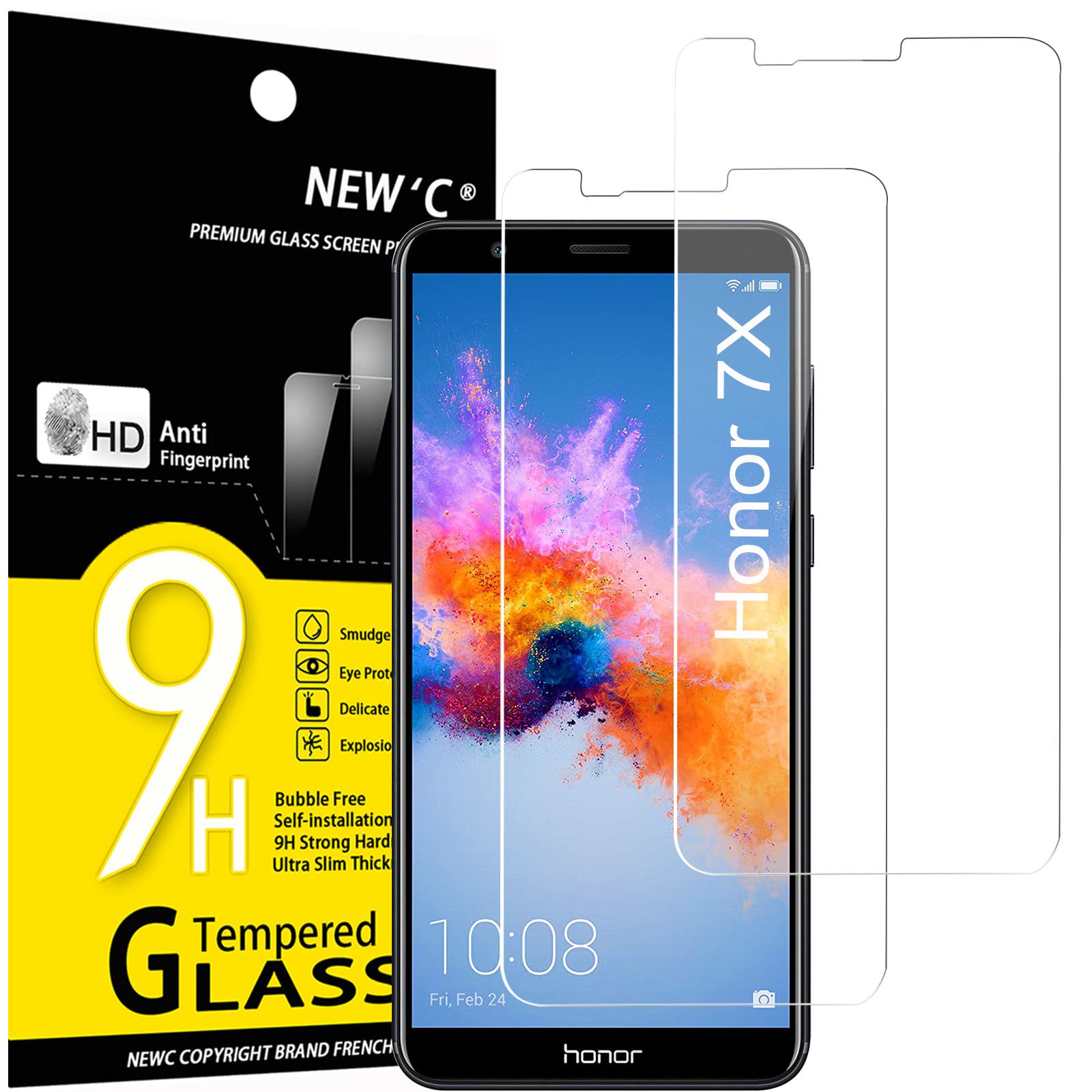 71JxteuF3nL.jpg Protection d'écran Verre trempé Honor 7X