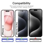 Protection d'écran Verre trempé iPhone 15 / iPhone 15 Pro - PT01