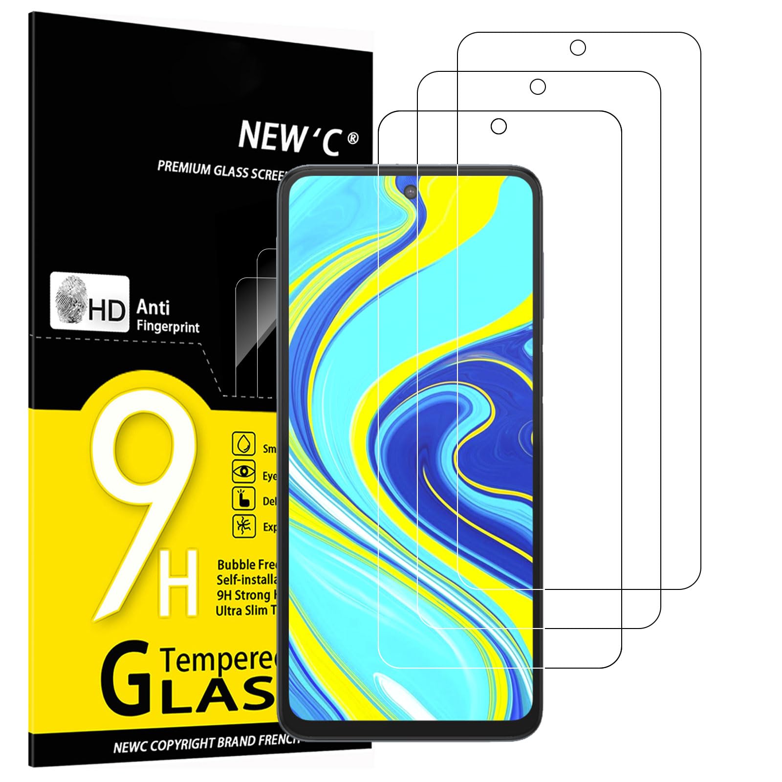 71Lfz6SHhML.jpg Protection d'écran Verre trempé Redmi Note 9S / Redmi Note 9 Pro / Redmi Note 9 Pro Max