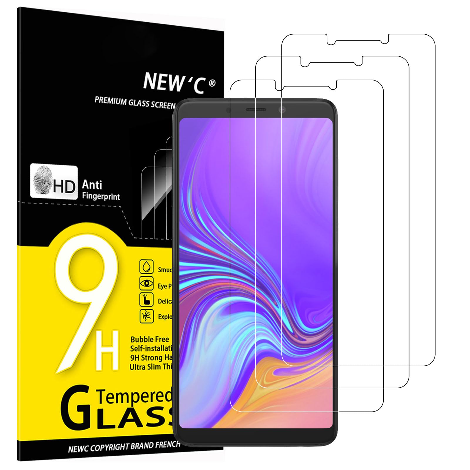 71PZehS7ptL.jpg Protection d'écran Verre trempé Galaxy A9 2018 / Galaxy A9 Star Pro / Galaxy A9s