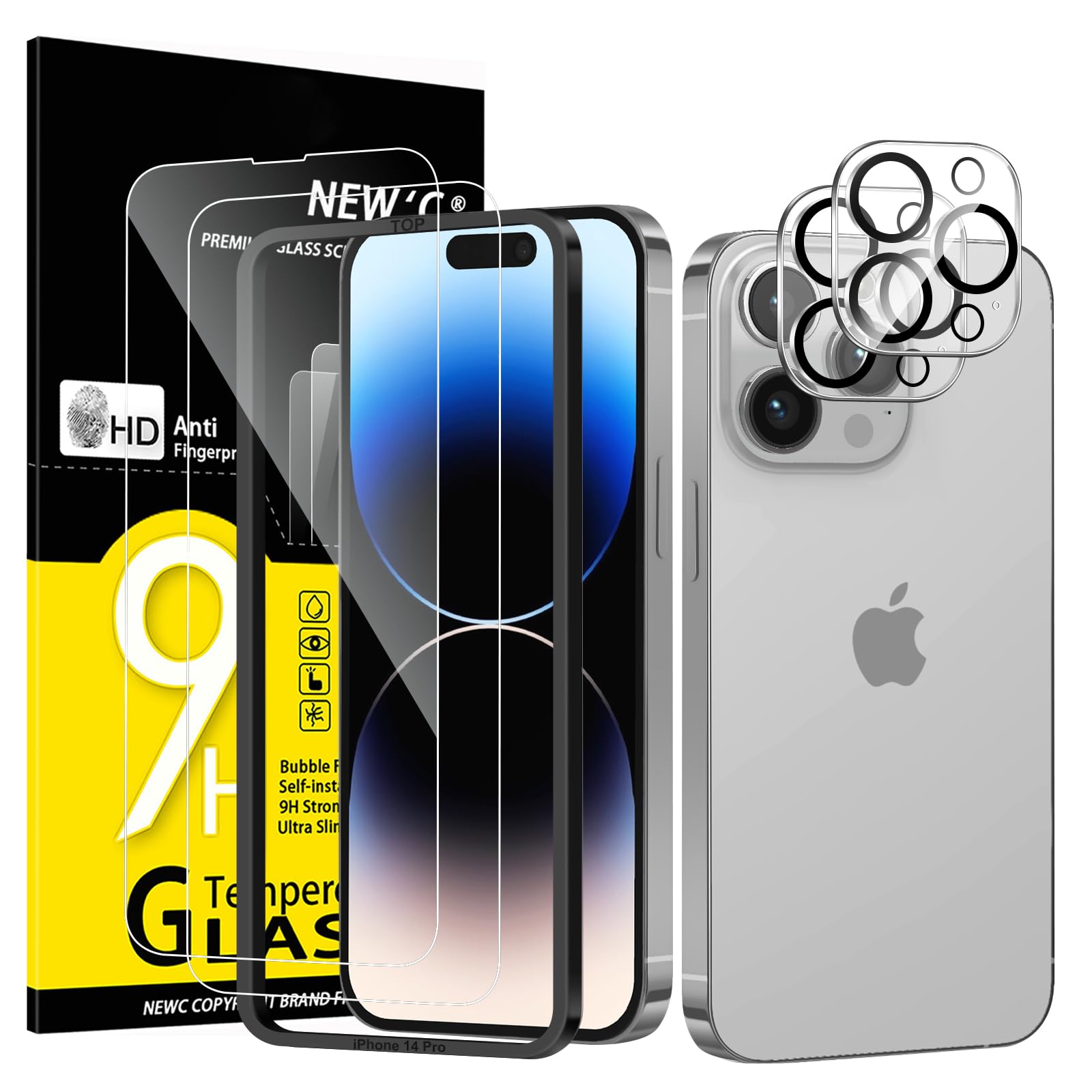 71UsCl4rNGL.jpg Protection d'écran Verre trempé iPhone 14 Pro