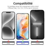 Protection d'écran Verre trempé iPhone 16e / iPhone 14 / iPhone 13 - PT01