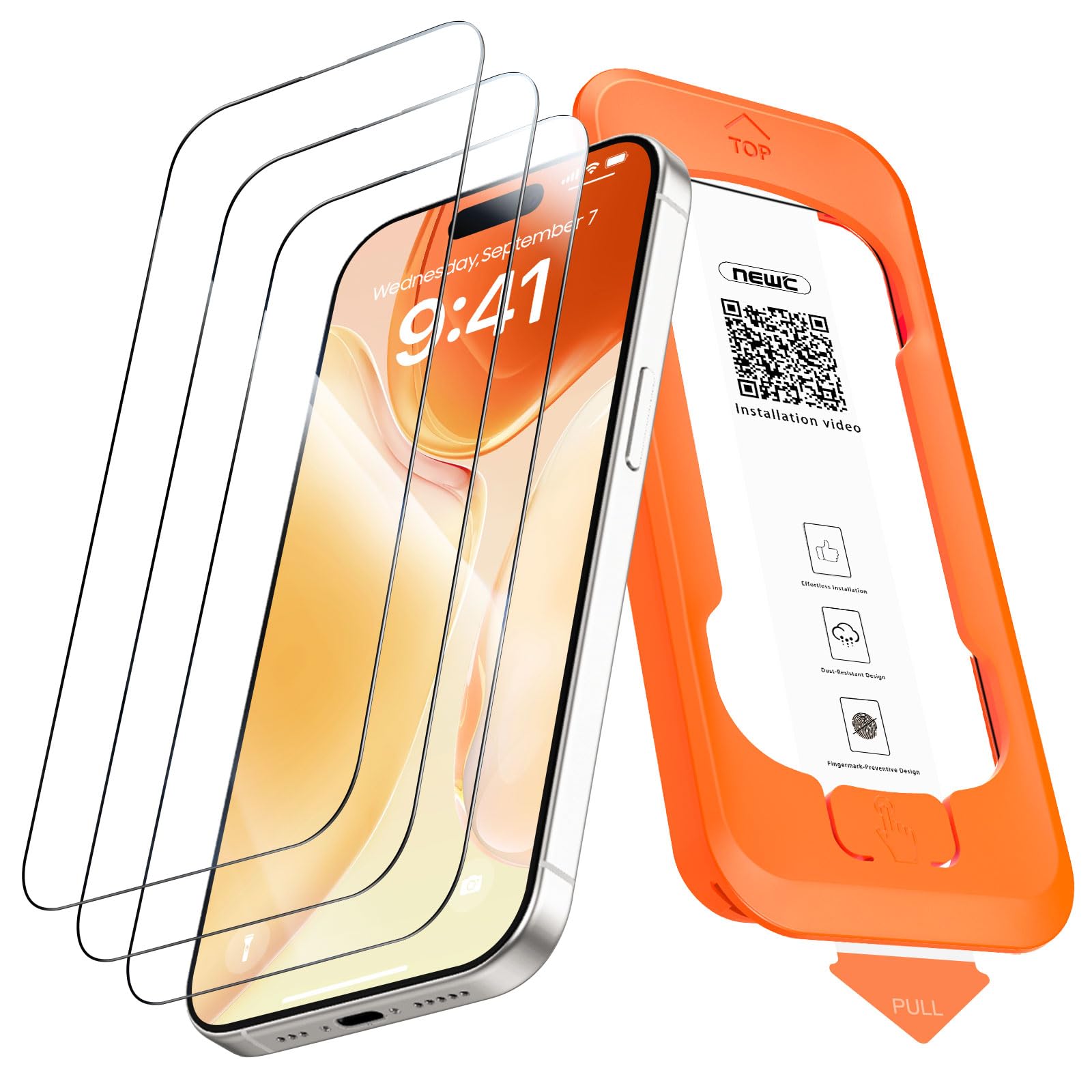 71ZI8TnfR4L.jpg Protection d'écran Verre trempé iPhone 15 Pro