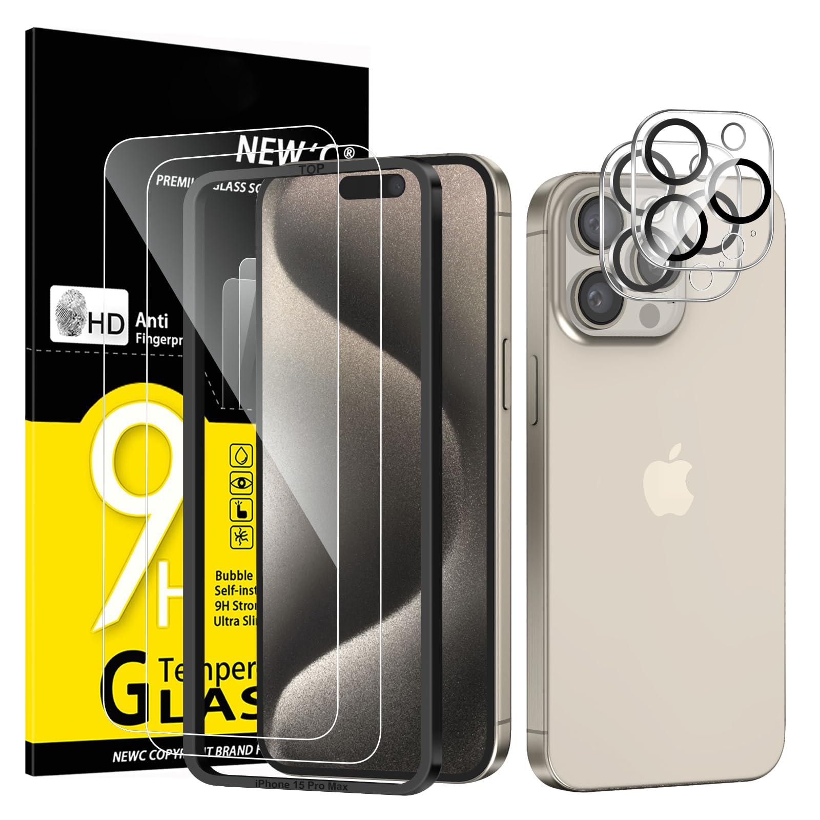 71ZJwe1pQVL.jpg Protection d'écran Verre trempé iPhone 15 Pro Max