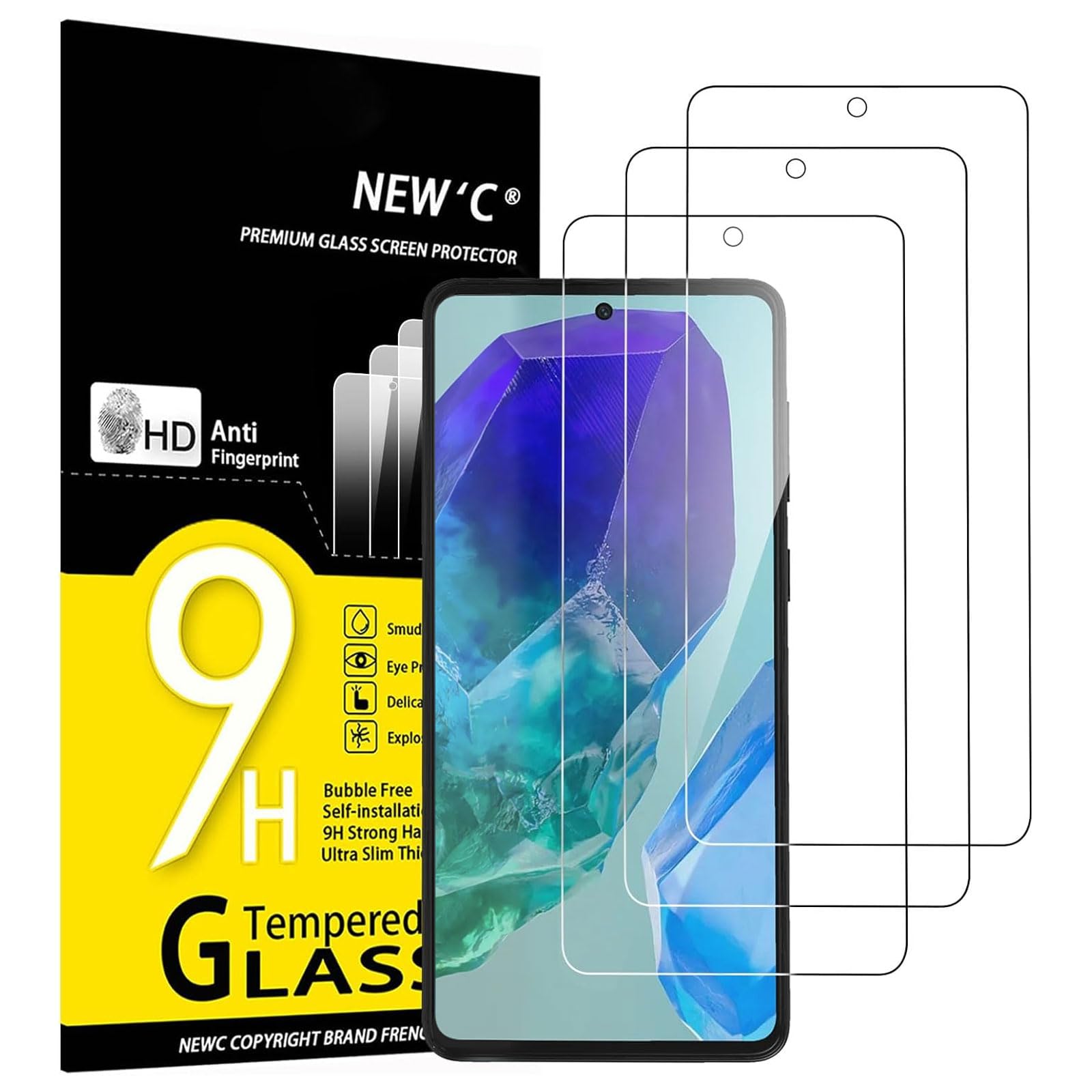 71ZeiFwv96L.jpg Protection d'écran Verre trempé Galaxy M55 5G / Galaxy C55 5G