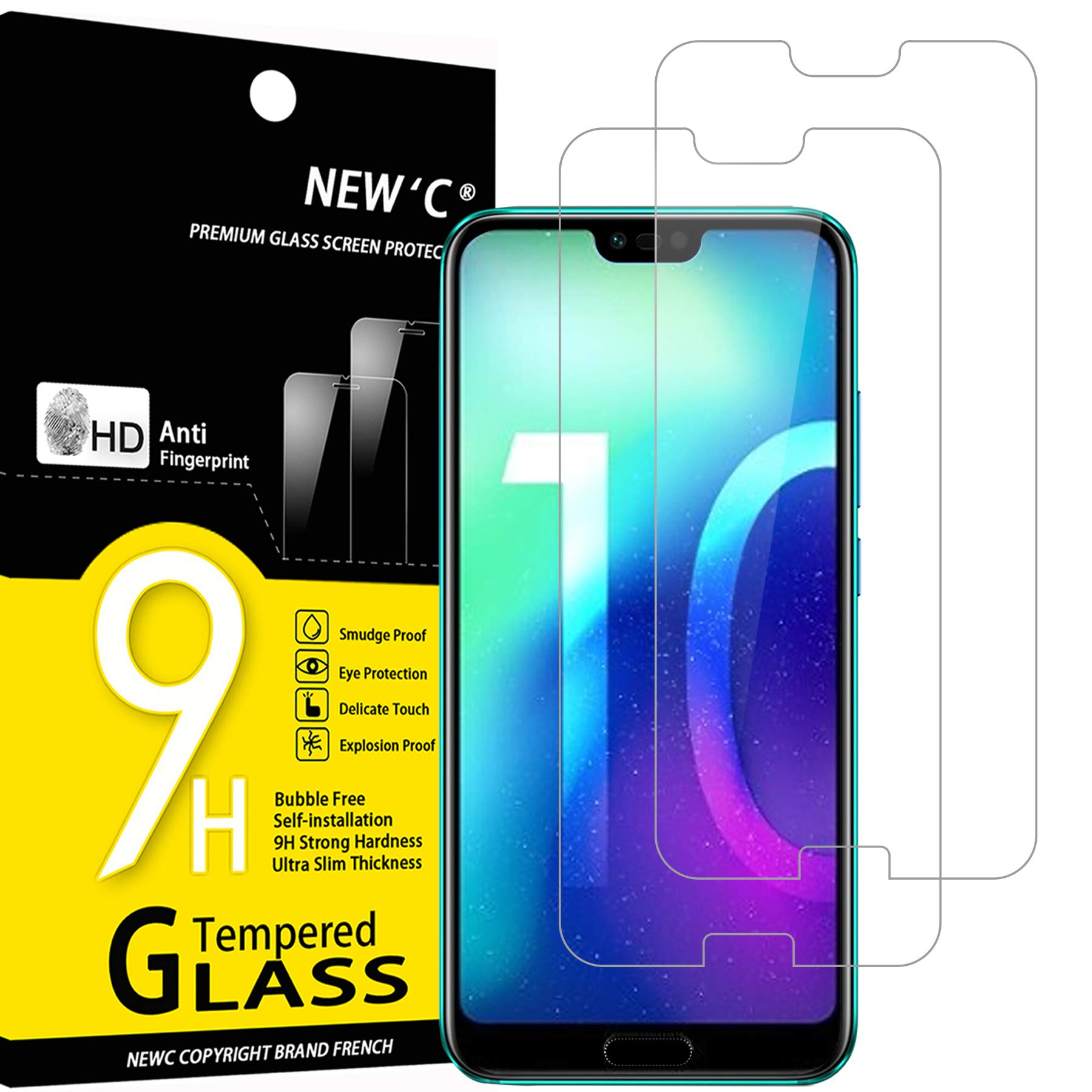 71a3QokQZQL.jpg Protection d'écran Verre trempé Honor 10