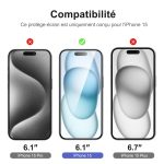 Protection d'écran Verre trempé iPhone 15 - PT01