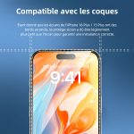 Protection d'écran Verre trempé iPhone 16 Plus / iPhone 15 Plus - PT03