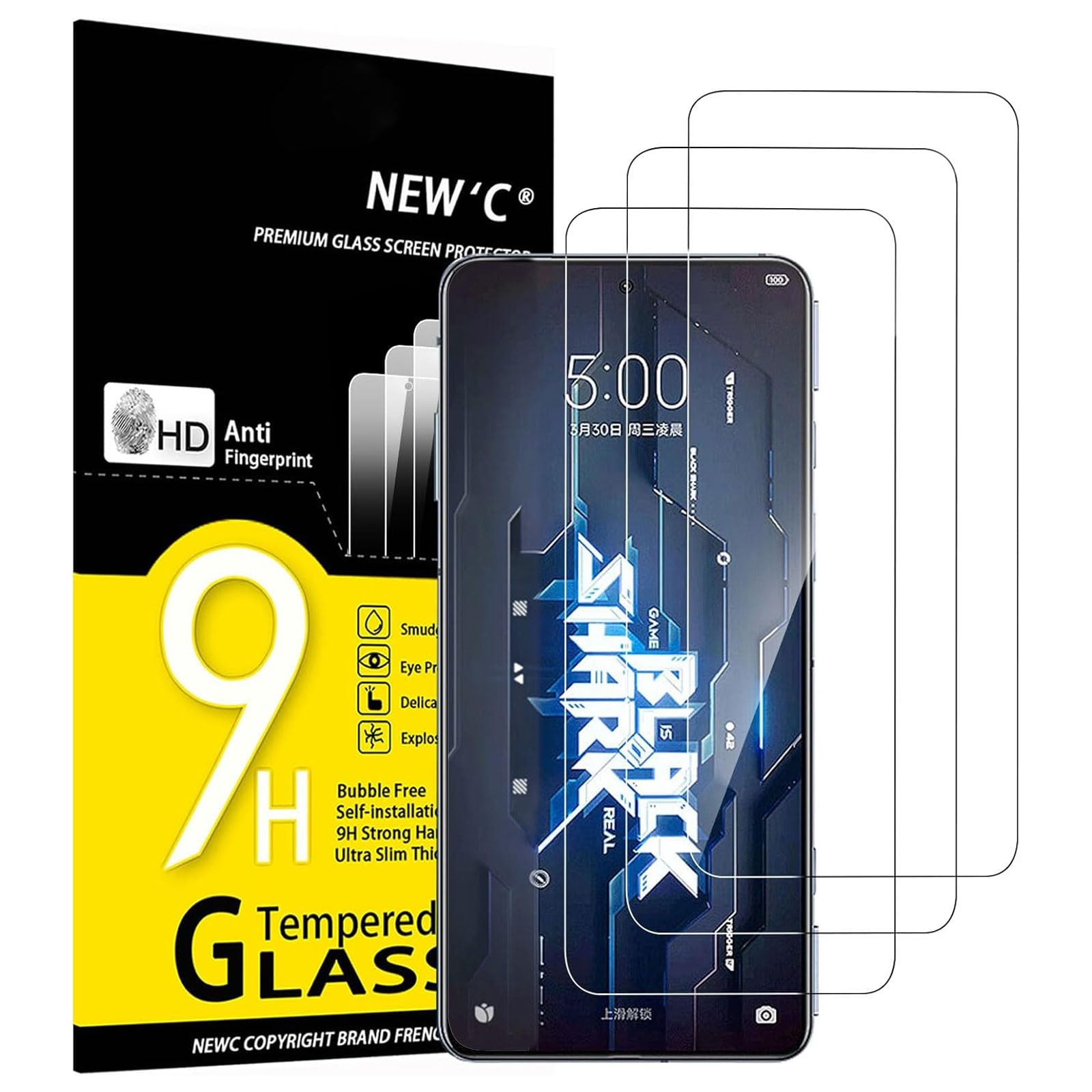 71cT7ocaYL.jpg Protection d'écran Verre trempé Xiaomi Black Shark 5