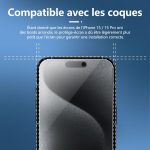 Protection d'écran Verre trempé iPhone 15 / iPhone 15 Pro - PT02