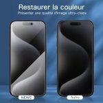 Protection d'écran Verre trempé iPhone 15 / iPhone 15 Pro - PT07