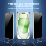 Protection d'écran Verre trempé iPhone 15 Plus - PT03