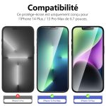 Protection d'écran Verre trempé iPhone 13 Pro Max / iPhone 14 Plus - PT01