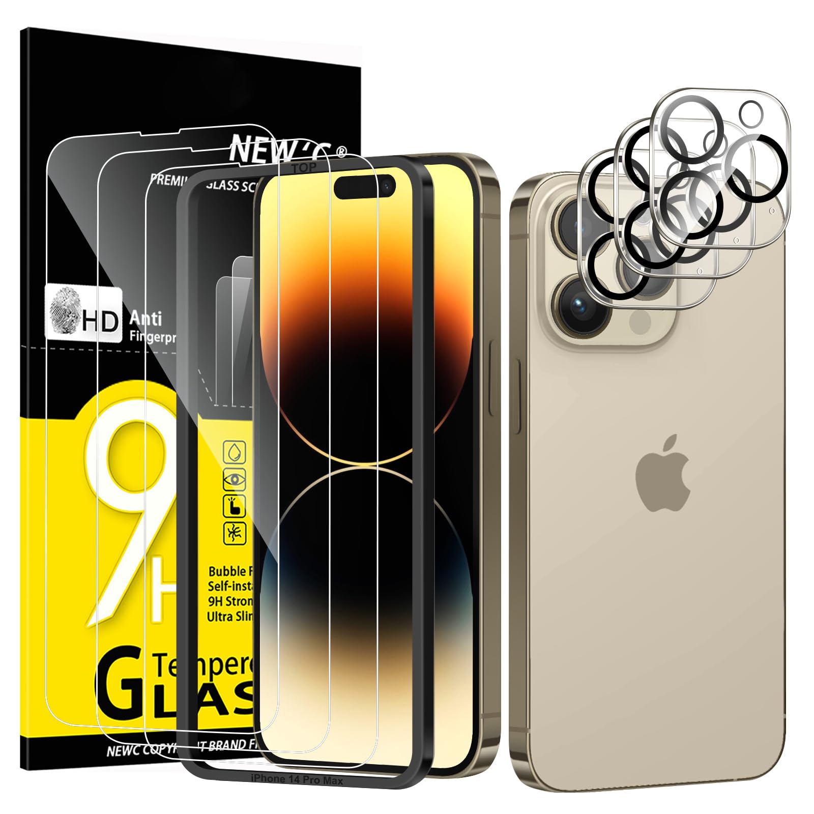 71xoEG9DeUL.jpg Protection d'écran Verre trempé iPhone 14 Pro Max