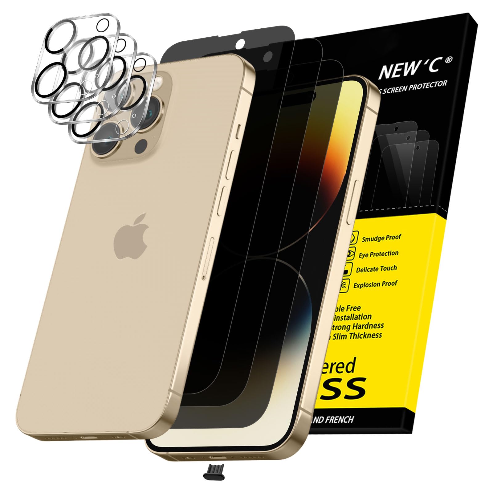 71yOrrczbsL.jpg Protection d'écran Verre trempé iPhone 14 Pro Max