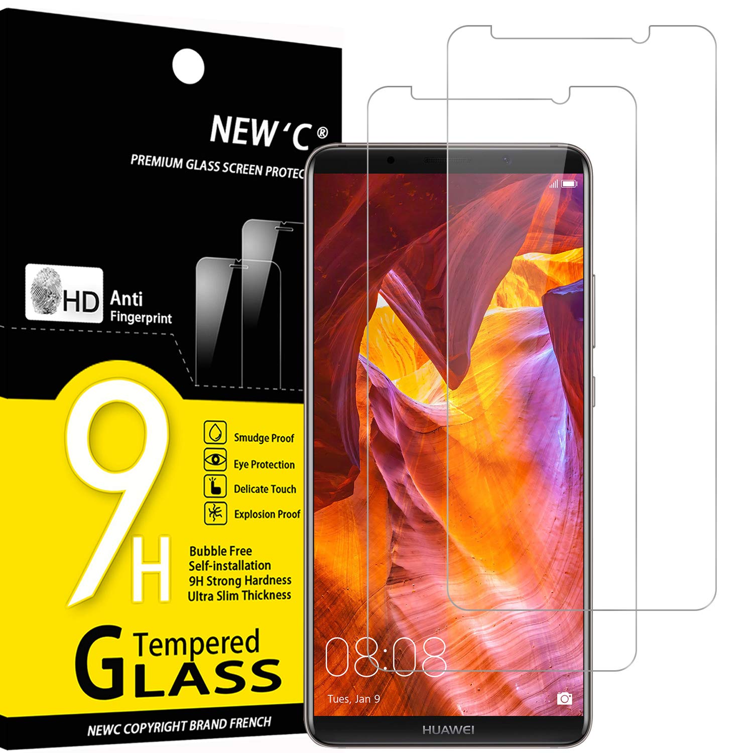 71zEoUbMUgL.jpg Protection d'écran Verre trempé Mate 10 Pro