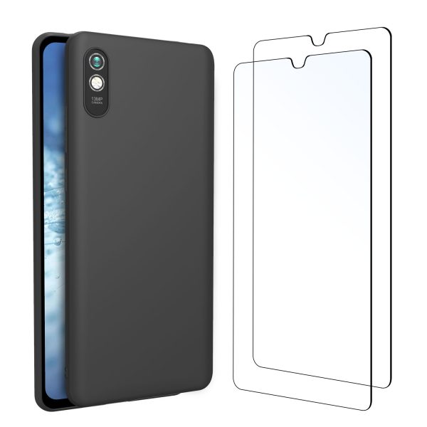 Coque silicone + Verre Trempé pour Xiaomi Redmi 9A NR