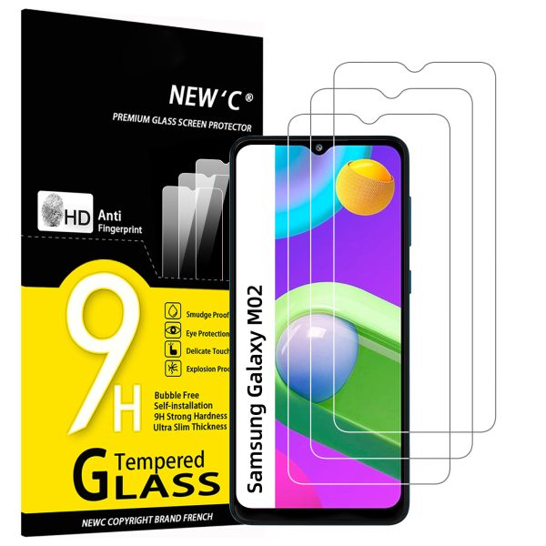 Lot de 3 Verre Trempé pour Samsung Galaxy M02