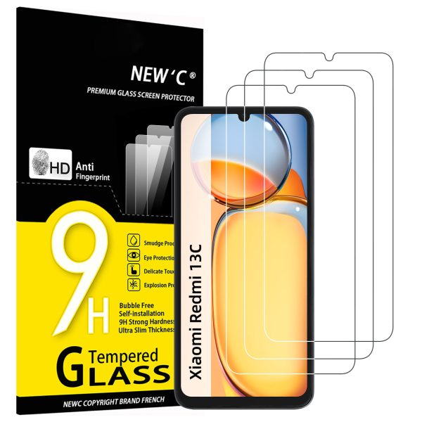 Lot de 3 Verre Trempé pour Xiaomi Poco C65,Xiaomi Redmi 13C