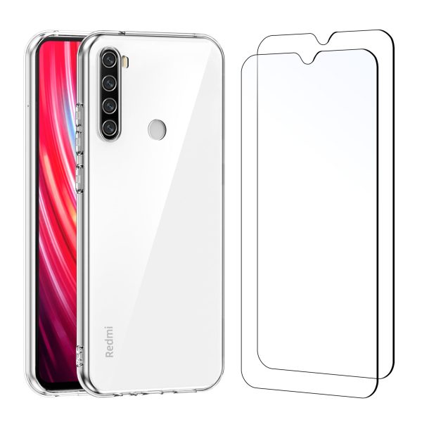 Coque silicone + Verre Trempé pour Redmi Note 8 BC