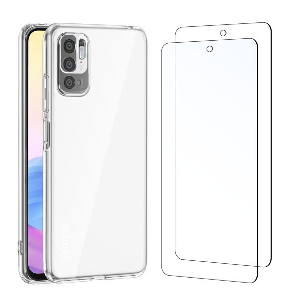 Coque silicone + Verre Trempé pour Redmi Note 10 5G BC