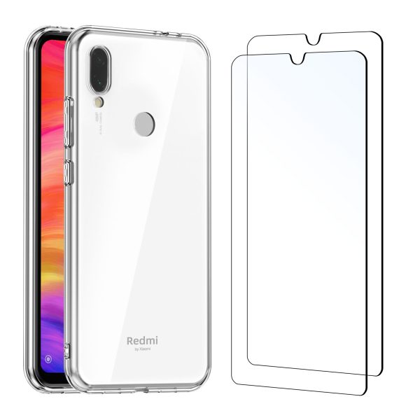 Coque silicone + Verre Trempé pour Redmi Note 7 BC