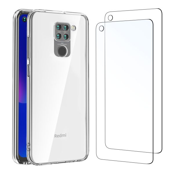 Coque silicone + Verre Trempé pour Redmi Note 9 BC