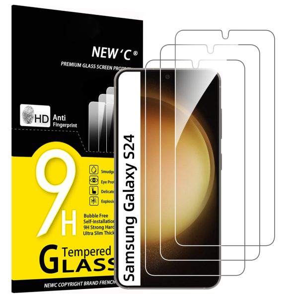 Lot de 3 Verre Trempé pour Samsung Galaxy S24