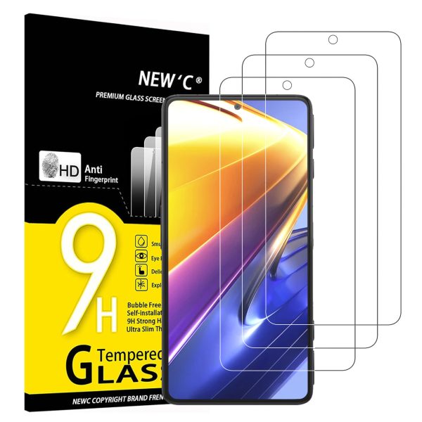 Lot de 3 Verre Trempé pour Xiaomi Poco F4 GT 5G, X4 Pro 5G