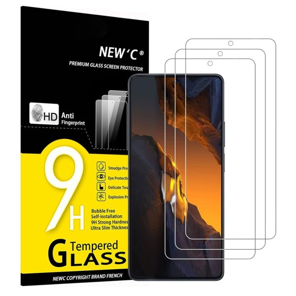 Lot de 3 Verre Trempé pour Xiaomi POCO F5, F5 Pro