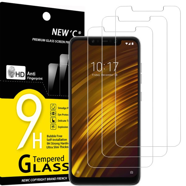 Lot de 3 Verre Trempé pour Xiaomi POCOPHONE F1