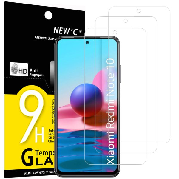 Lot de 3 Verre Trempé pour Redmi Note 10, 10 5G, Poco M5s