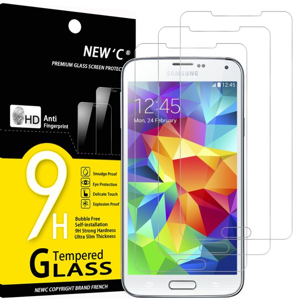 Lot de 3 Verre Trempé pour Samsung Galaxy S5