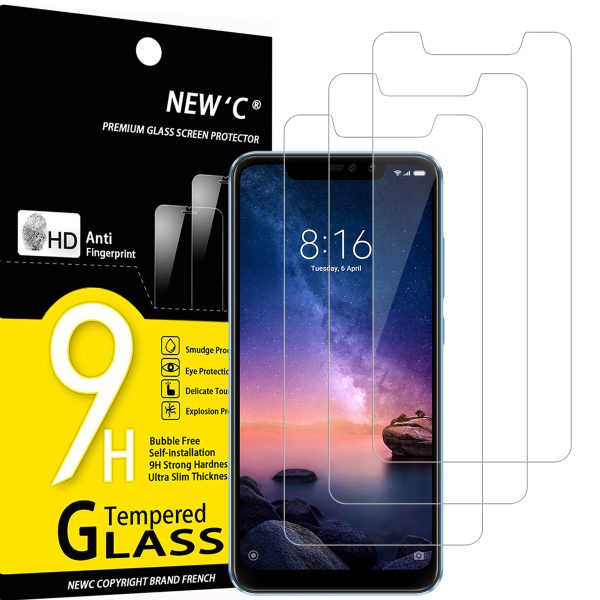 Lot de 3 Verre Trempé pour Xiaomi Redmi Note 6 Pro