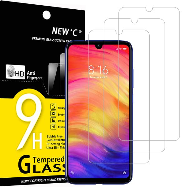 Lot de 3 Verre Trempé pour Xiaomi Redmi Note 7/7S/7Pro